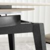 Modern Extendable Round Dining Table With Sintered Stone Top - White / Black - Image 5