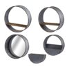 Farmhouse Round Metal Wall Planter (Set of 5) - Gray - Image 2