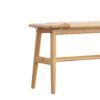 Woven Design Dining Bench For Dining Room, Bedroom - Natural Oak - Image 8