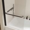 Aluminum Alloy Bathtub Shower Door With 6Mm Tempered Glass - Matte Black - Image 8