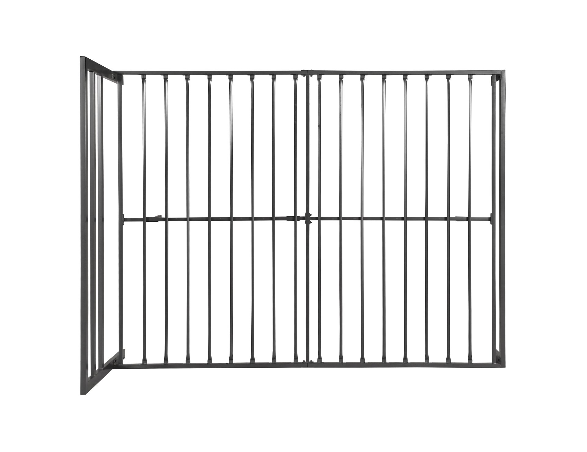 Queen Metal Bed Frame With Headboard - Charcoal Gray - Image 7