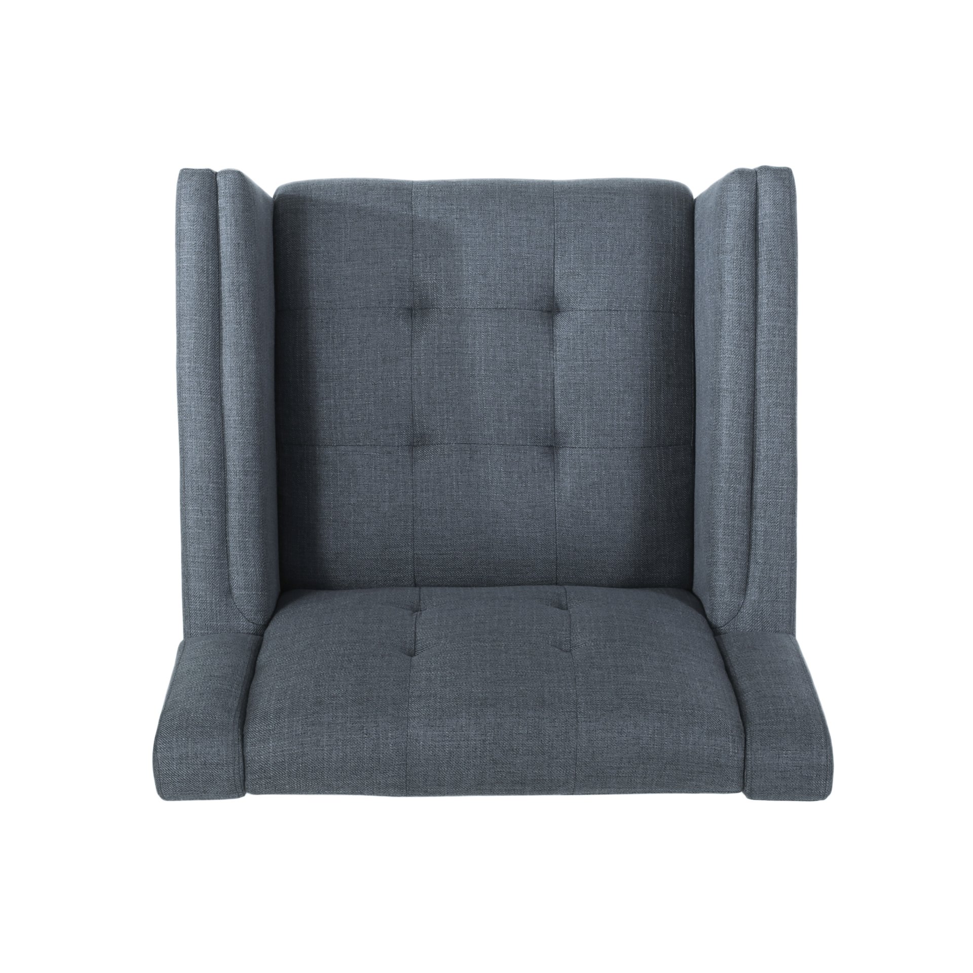 Luminaesque - Fabric Upholstered Armchair With Tufted Back - Dark Gray - Image 8
