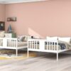 Full Over Full Bunk Bed With Ladder For Bedroom, Guest Room Furniture - White - Image 10