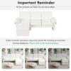 Convertible Futon Sofa Bed Futon Sofa Couch With An Adjustable Backrest, A Reversible Chaise Lounge And 2 Removable Armrest Pillows For Living Room - Beige - Image 8