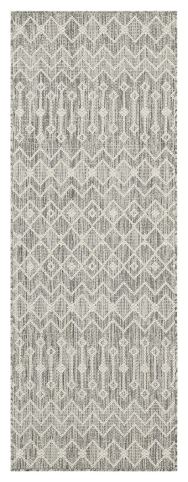 Sunshine - 2'7" X 7'3" Indoor, Outdoor, Polypropylene Area Rug - Silver