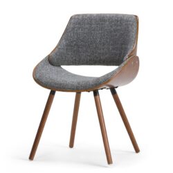 Malden - Bentwood Dining Chair With Wood Back - Gray