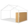 Full Size Bed House Frame With Shelves And Lights - White - Image 4