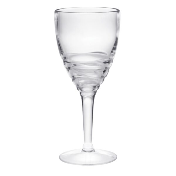 Swirl Bpa Free Acrylic Wine Glass (Set of 4) Unbreakable 12Oz Red & White Wine Glasses - Clear