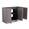 Modern 48" Freestanding Bathroom Vanity With White Resin Sink & Soft Close Cabinet Doors - Khaki - Image 13