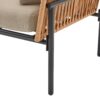 Lounge Chairs With Cushions / Wood Tone Rope Accents, Iron And Rattan (Set of 2) - Beige / Natural - Image 15