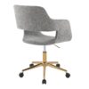 Margarite - Contemporary, Task Chair - Gold / Gray - Image 3