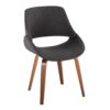 Fabrico - Mid-Century Modern Dining / Chair (Set of 2) - Walnut / Charcoal - Image 2