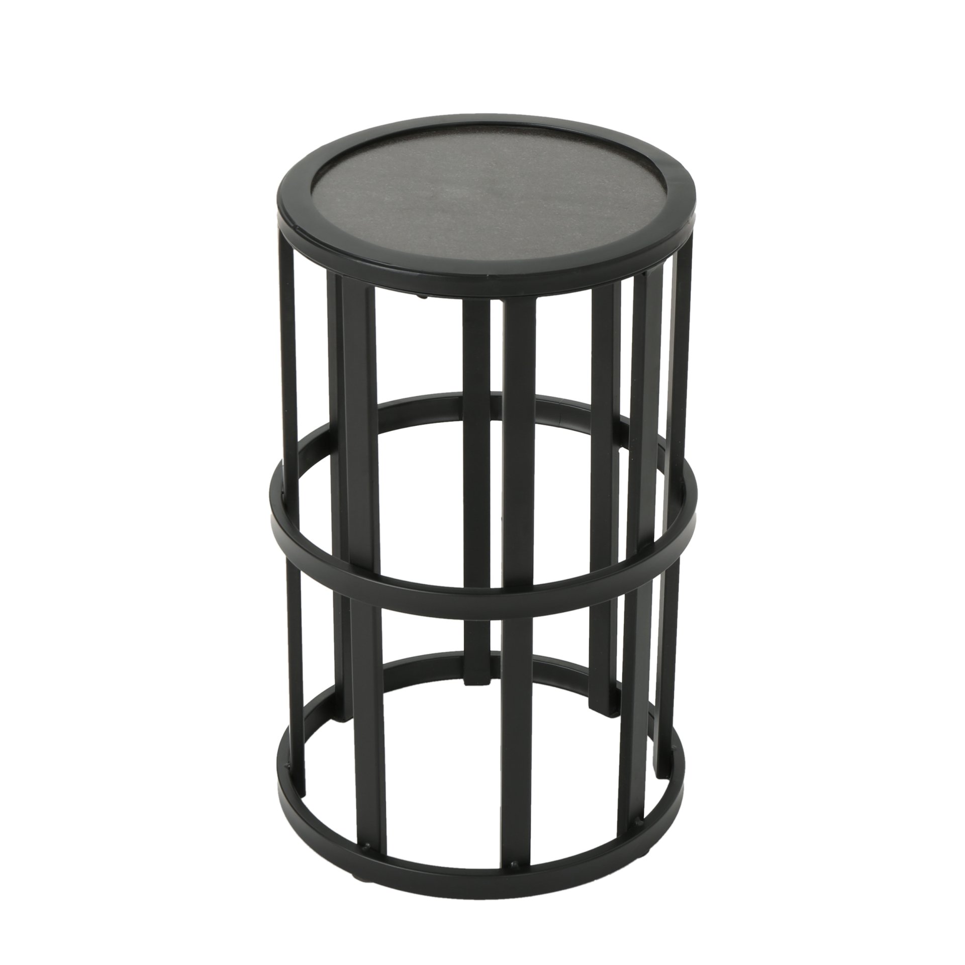 Outdoor Powder Coated Side Table - Gray - Image 9