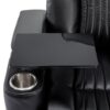 270 Degree Power Swivel Recliner Home Theater Chair With Hidden Arm Storage, LED Light, Cup Holder, And Tray Table - Black - Image 21