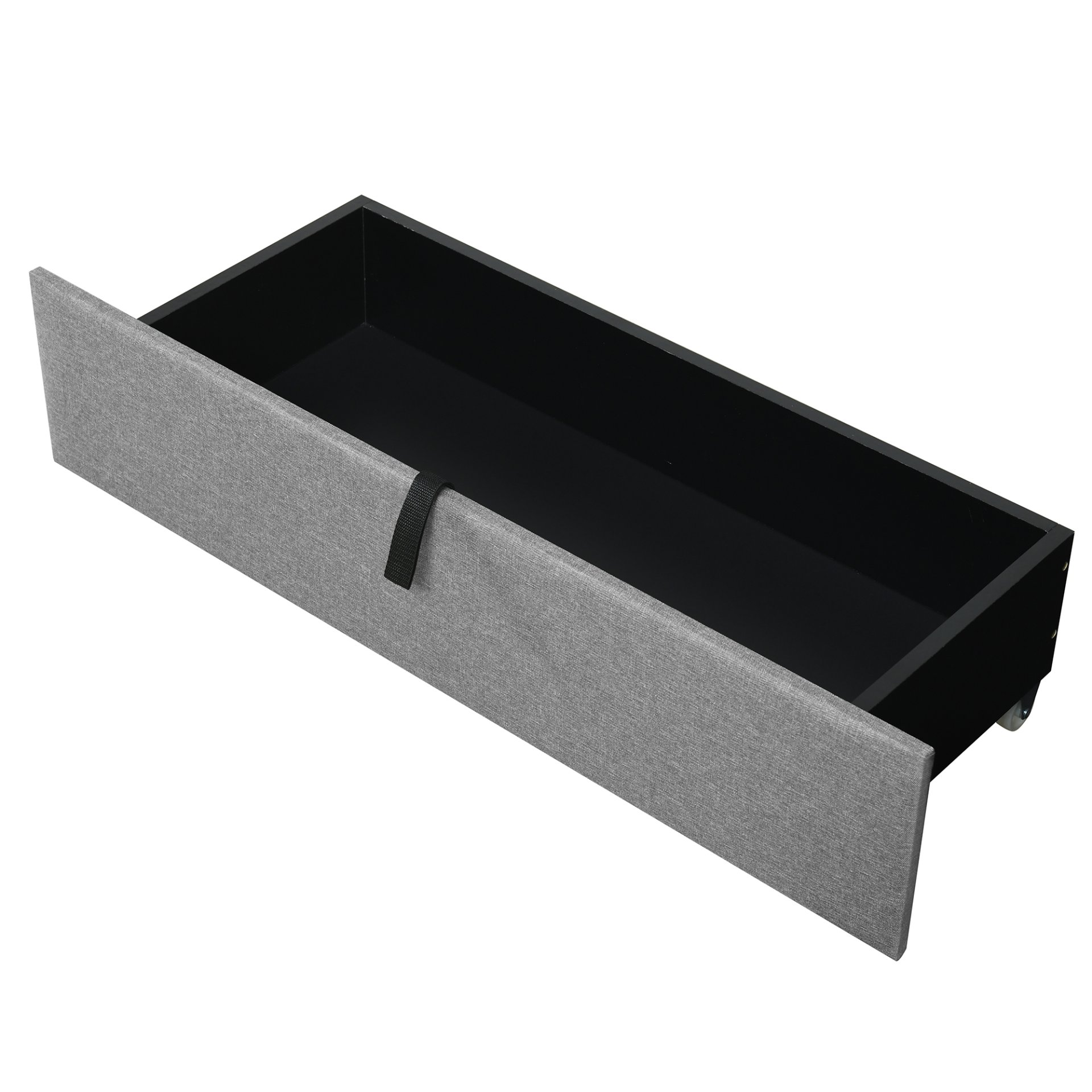 Full Size Upholstered Platform Bed With Storage Headboard, Twin Size Trundle & 2 Drawers And A Set Of Sockets & USB Ports - Gray - Image 9