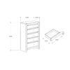 Lucille - 5 Piece Queen Bedroom Set With Storage And Bookcase Headboard - Walnut - Image 2