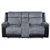 Alicia - Console Reclining Loveseat - Gray Black - Image 4
