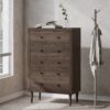 Nystrom - Mid Century Modern 5 Drawer Dresse - Walnut - Image 2