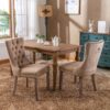 Nikki - Modern, High-End Tufted Solid Wood Contemporary Velvet Upholstered Dining Chair With Wood Legs Nailhead Trim (Set of 2) - Khaki - Image 10