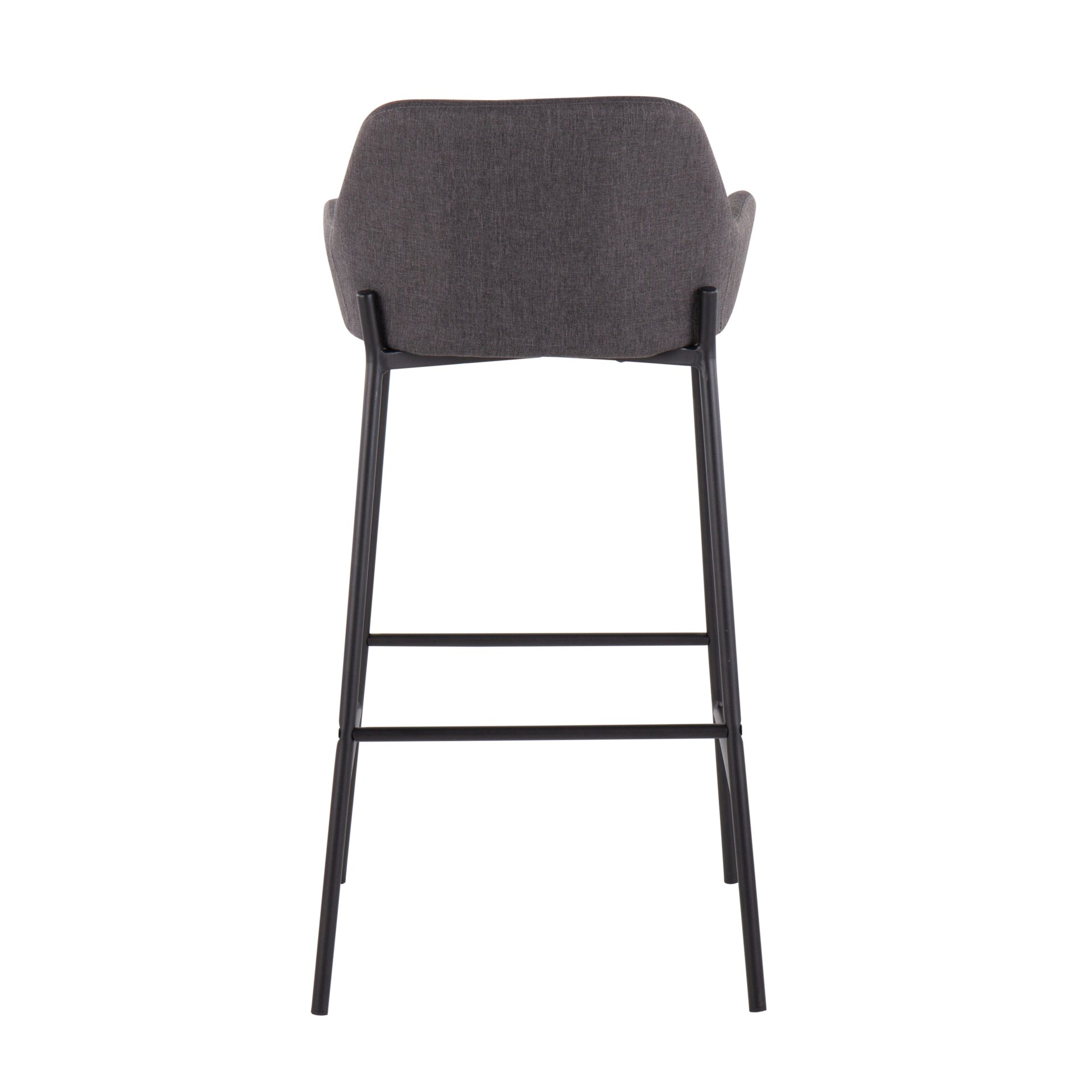 Daniella - Industrial Fixed Height Bar Stool (Set of 2) - Black / Charcoal - Image 5