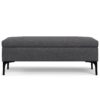 Rebecca - Multifunctional Large Coffee Table Storage Ottoman With Lift Up Lid - Gray - Image 2