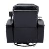 270 Degree Power Swivel Recliner Home Theater Chair With Hidden Arm Storage, LED Light, Cup Holder, And Tray Table - Black - Image 16