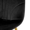 Modern Light Luxury Dining Chair With Gold Metal Legs (Set of 4) - Black - Image 20