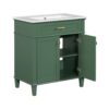Bathroom Vanity With Ceramic Basin, Soft Close Door And Adjustable Shelves - Green - Image 13