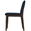 Laura - Linen Dining Chair (Set of 2) - Dark Blue / Dark Brown - Image 9