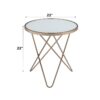 Valora - Glass Top End Table - Champagne - Image 6