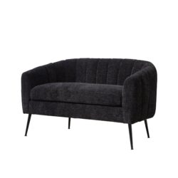 Glam Mini Loveseat, Accent Couch - Black