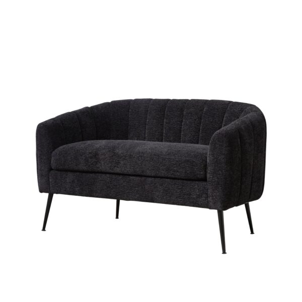 Glam Mini Loveseat, Accent Couch - Black