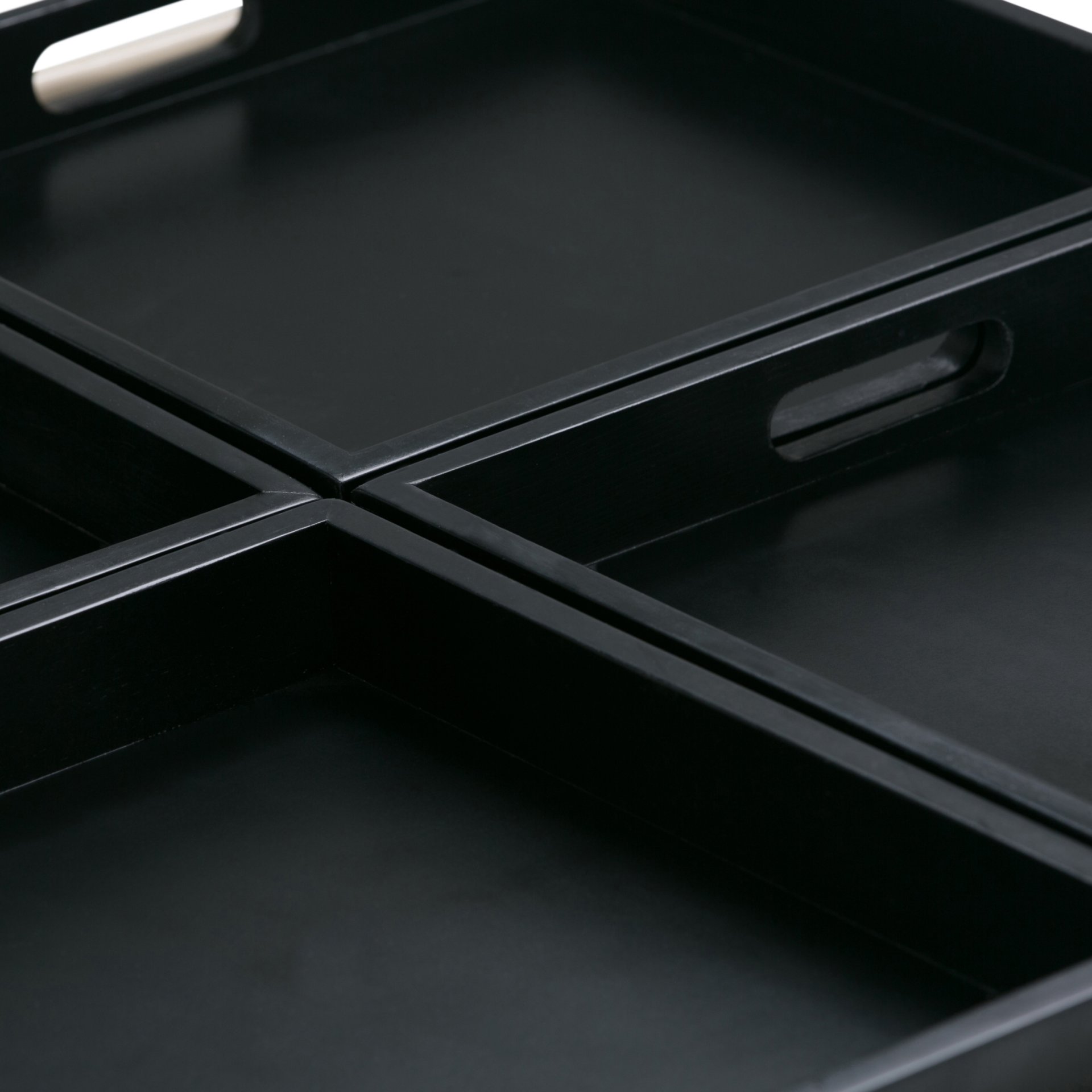 Avalon - Square Coffee Table Storage Ottoman - Midnight Black - Image 3