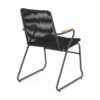 Moonstone - Outdoor Club Chair Set With Rope Weave Design - Black - Image 8