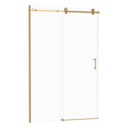Modern Single Slide Shower Door With 8Mm Tempered Glass And Stainless Steel Frame - Gold