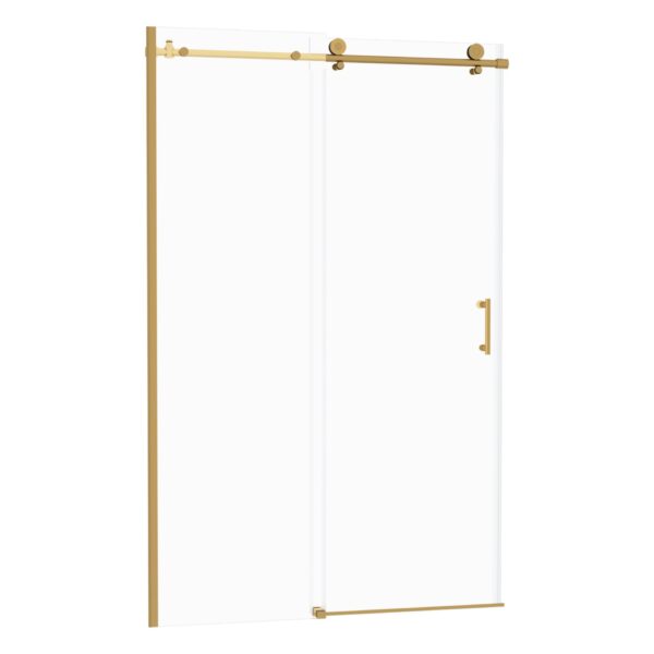 Modern Single Slide Shower Door With 8Mm Tempered Glass And Stainless Steel Frame - Gold
