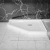 Neo Angle Corner Drain Shower Base - White - Image 5