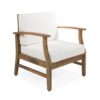 Perla - Contemporary Club Chair With Water Resistant Cushions - Cream - Image 5