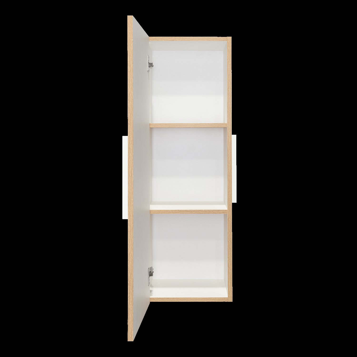 Medicine Single Door Cabinet, Three Shelves - Light Oak / White - Image 6