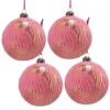 Christmas Ball Ornaments, Glass Decorative Hanging Ball Christmas Tree Ornaments For Holiday Party Decorations (Set of 4) - Red - Image 2
