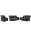 Home Theater Recliner Set Manual Recliner Chair With Wide Armrest, Two Built-In Cup Holders For Living Room - Black - Image 21