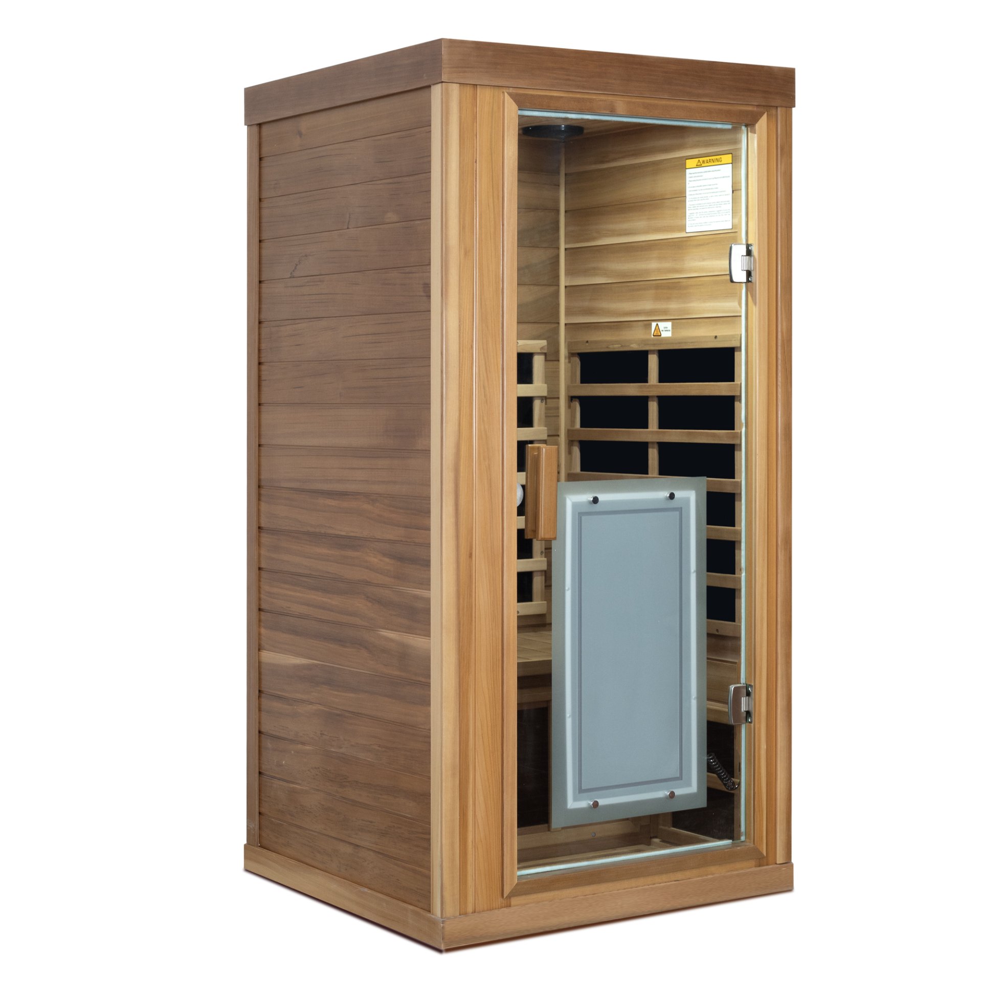 1 Person Far Infrared Standard Indoor Sauna Room - Red Cedar - Image 2