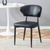 Minimalist Ergonomic Dining Chair With Curved Backrest In, (Set of 4) - Black - Image 9