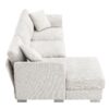 Modern Cloud Sectional Sofa L Shaped Luxury Couch Set With 2 Free Pillows 4 Seat With Oversized Chaise - Minsk Gray - Image 6