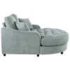 Modern Chaise Lounge Sofa Bed Upholstered Sofa Couch With Tufted Seat And Detachable Pillows For Living Room - Misty Green - Image 17