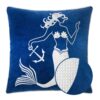 Liz Mermaid Pillow Cover With Matching Back And Hidden Zipper - Indigo - Image 4