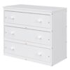 Full Loft Low Study Bed With Cabinet, Shelves And Rolling Portable Desk, Multiple Functions - White - Image 9