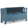 Acadian - Entryway Storage Bench - Distressed Coastal Blue - Image 2