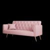 Convertible Double Folding Living Room Sofa Bed - Pink - Image 13