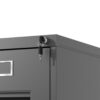Premium Metal 3 Drawer File Cabinet With Lock For A4 Legal / Letter Size Storage, Steel - Brushed Nickel - Image 9